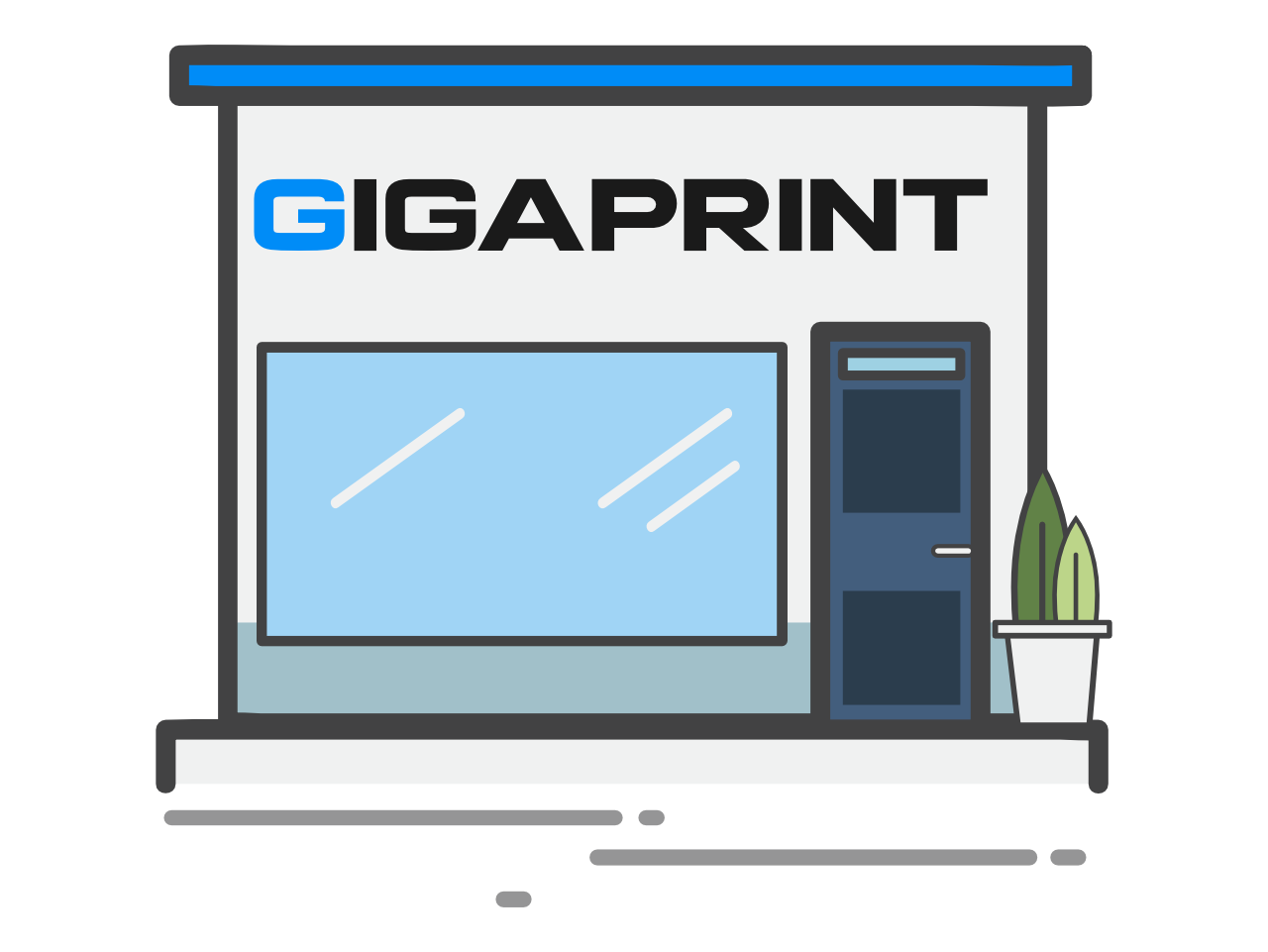 3D světelná reklama pro prodejnu Gigaprint | PixelBrothers.cz